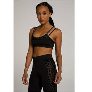 Good American Bra 3XL NWT Activewear Corset Mesh Leopard Athletic Athleisure